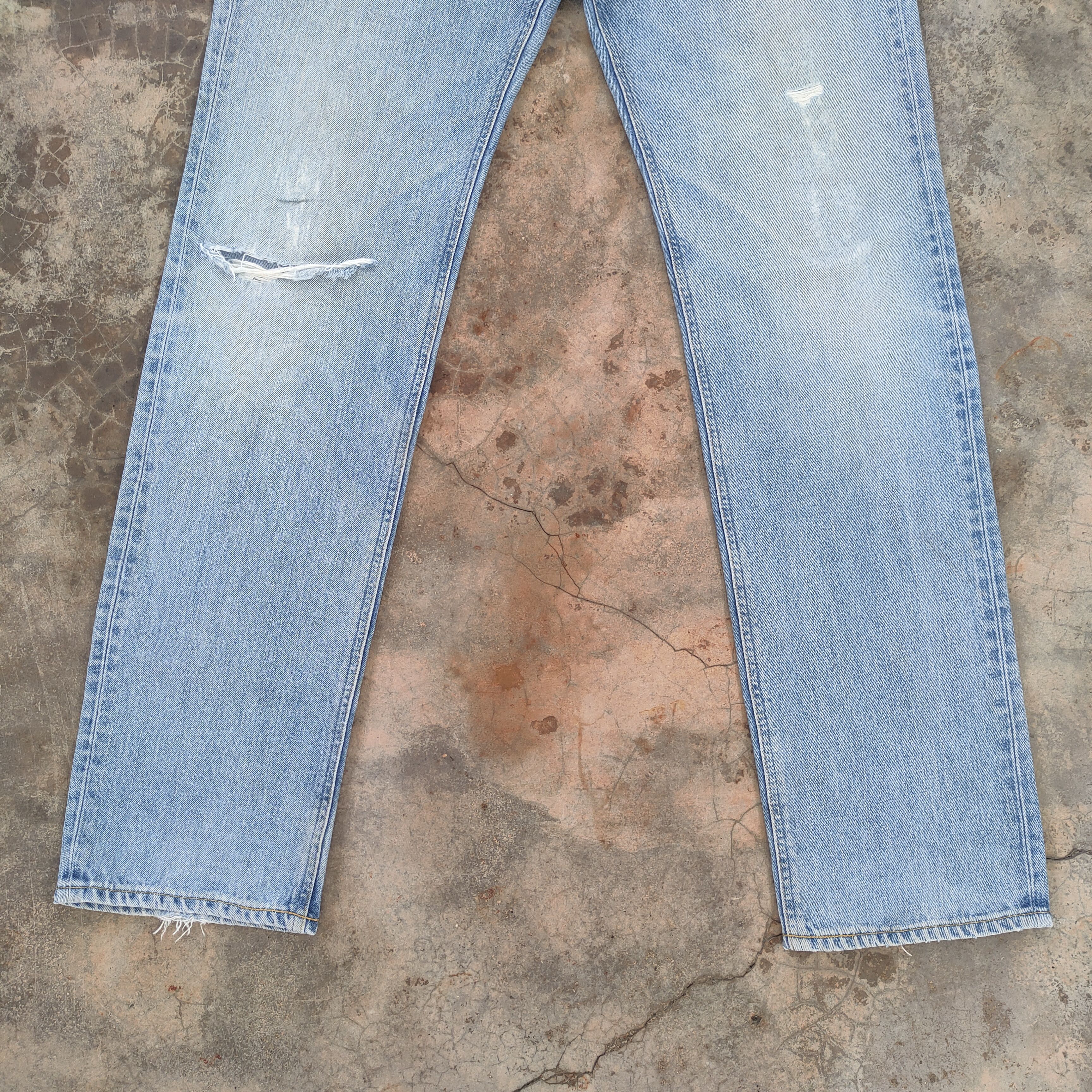 Lee W34 VINTAGE LEE RIDERS FADED RIPPED JEANS DENIM PANTS Size US 34 / EU 50 - 4 Thumbnail