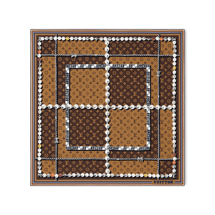 Louis Vuitton Dandy Monogram Silk Square Size ONE SIZE - 5 Thumbnail