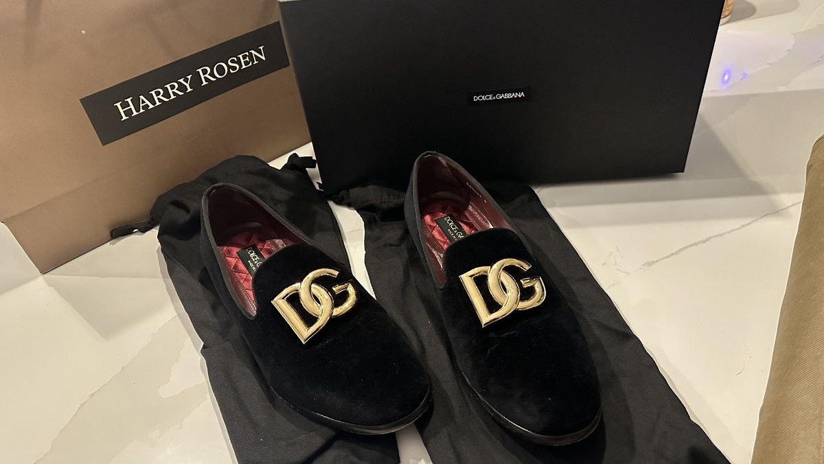 Dolce & Gabbana Dolce & Gabbana Velvet Loafers – Size 42 Size US 9 / EU 42 - 3 Thumbnail