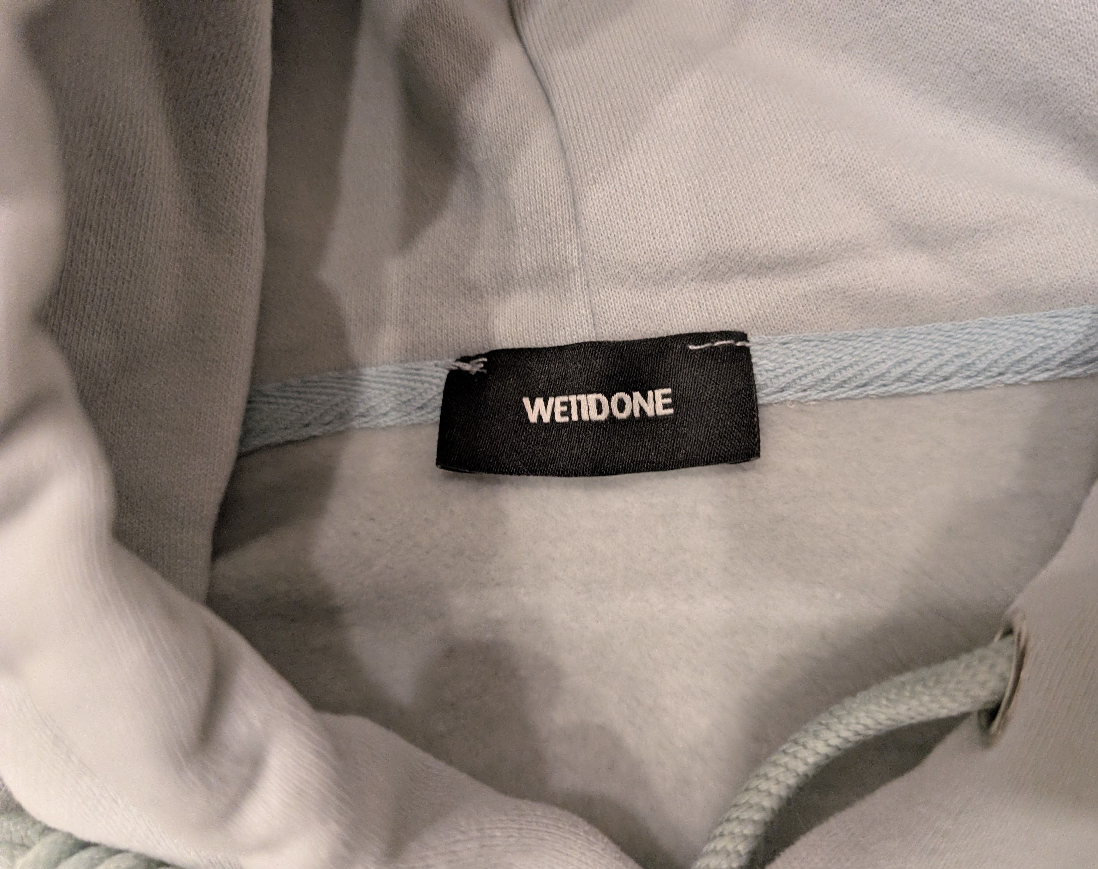 WE11DONE WE11DONE Blue Oversized Logo Hoodie Cotton Sweatshirt Size US M / EU 48-50 / 2 - 3 Thumbnail