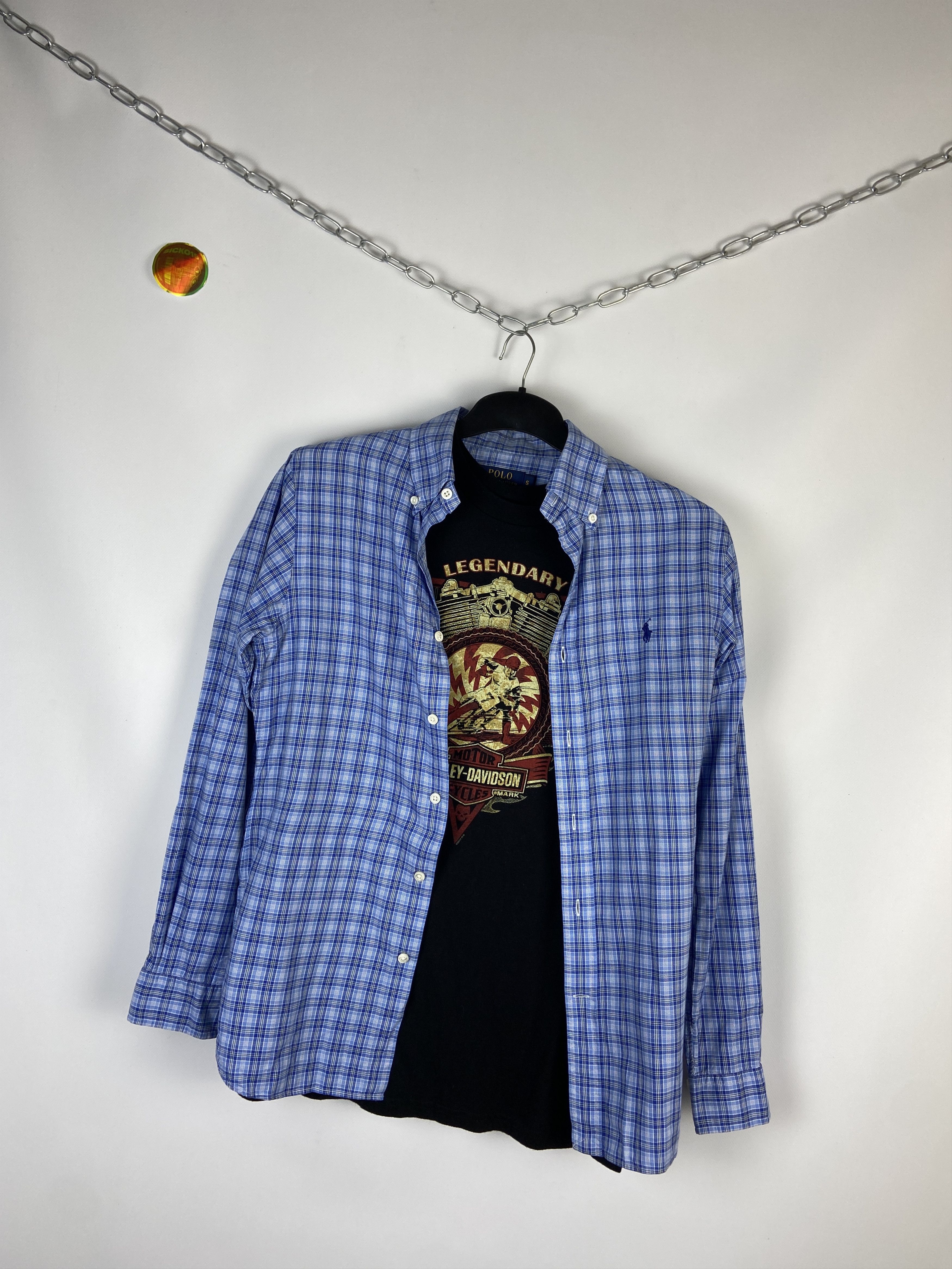Flannel Flannel Polo Ralph Lauren Vintage Mens Shirt Size US S / EU 44-46 / 1 - 2 Thumbnail