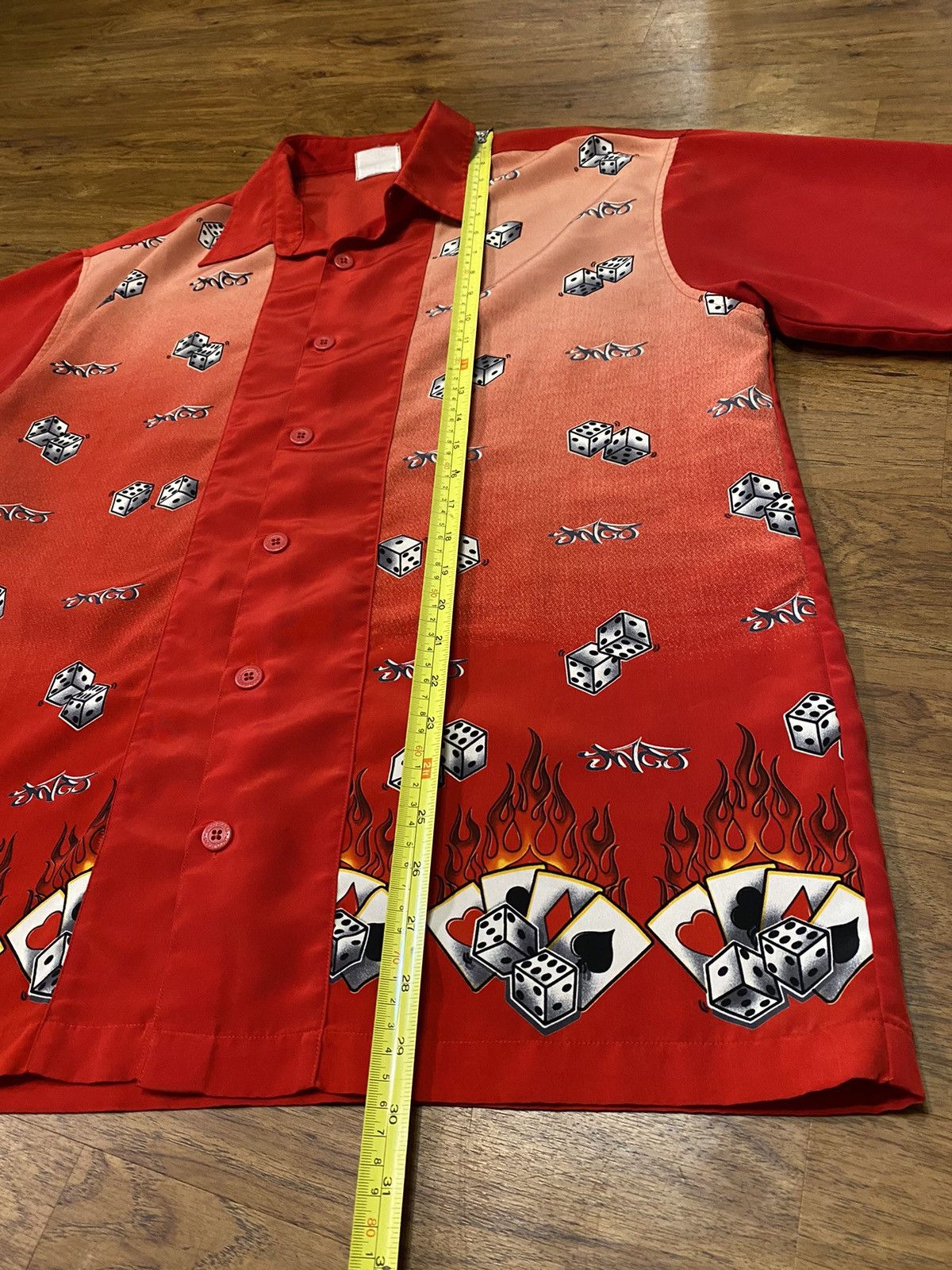 JNCO Vintage 90’s JNCO Shirt RARE Button Up Dice Cards Flames Size US XL / EU 56 / 4 - 6 Thumbnail