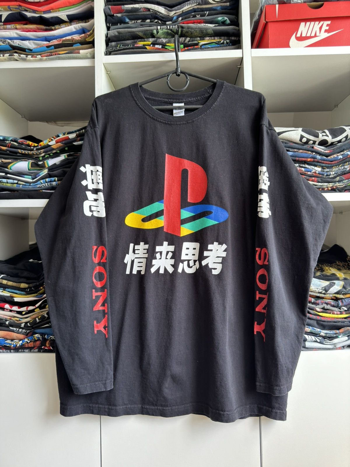 Playstation Sony Vintage Vintage Playstation Sony Japanese Longsleeve Printed Tee Grailed