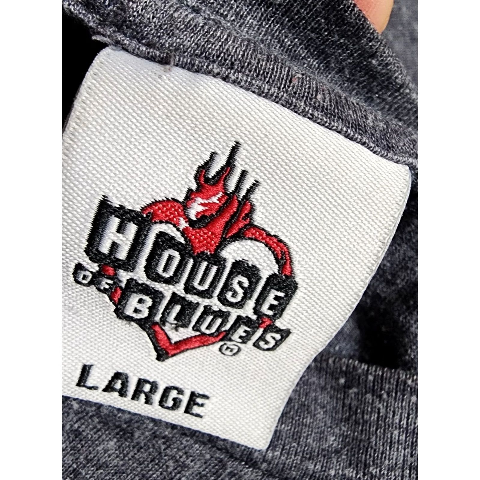 Vintage VINTAGE House of Blues Shirt Mens L 90s Cleveland OH Blue Graphic Tee Size US L / EU 52-54 / 3 - 6 Thumbnail