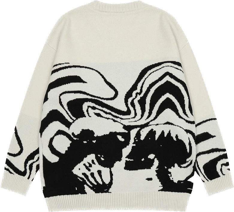 Japanese Brand × Vintage Skeletons In Love Knitted Sweater Pullover Size US M / EU 48-50 / 2 - 2 Thumbnail