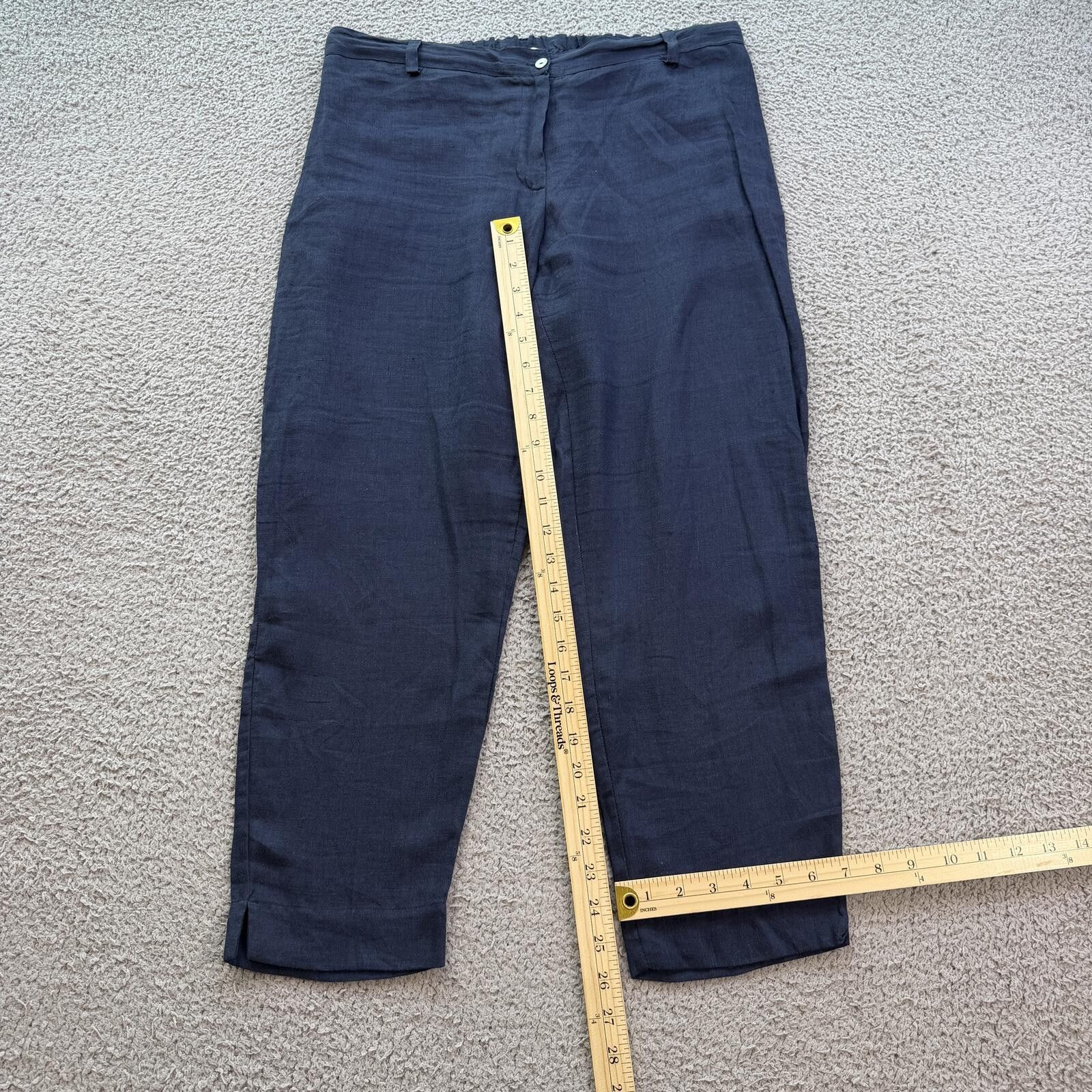 Other Mario Romano Linen Pants Women L Italy Capri Trousers 32x26 Size 32" / US 10 / IT 46 - 4 Thumbnail