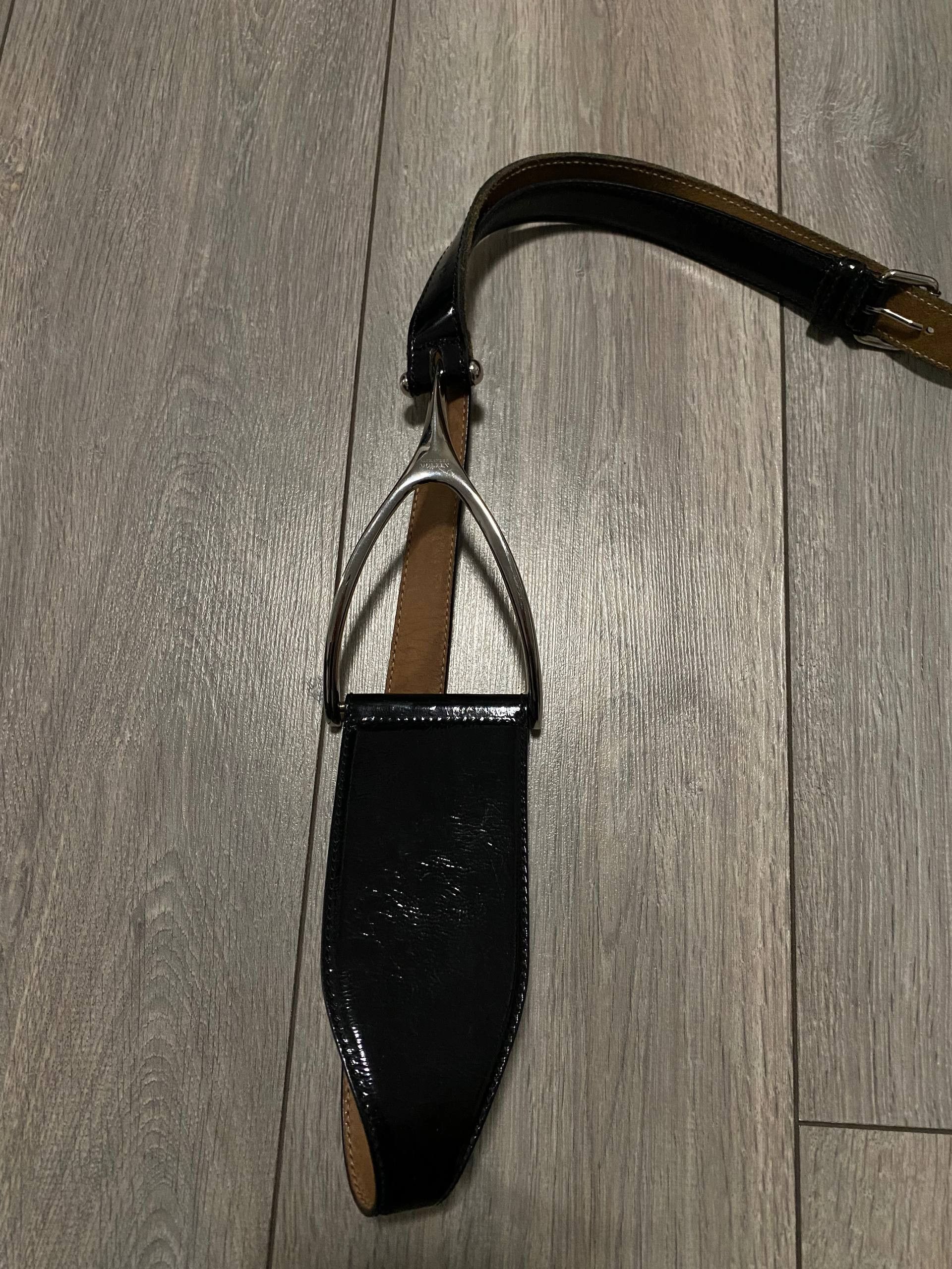 Alexander McQueen Alexander McQueen Stirrup Belt Avant-Garde Leather Black Size ONE SIZE - 2 Thumbnail