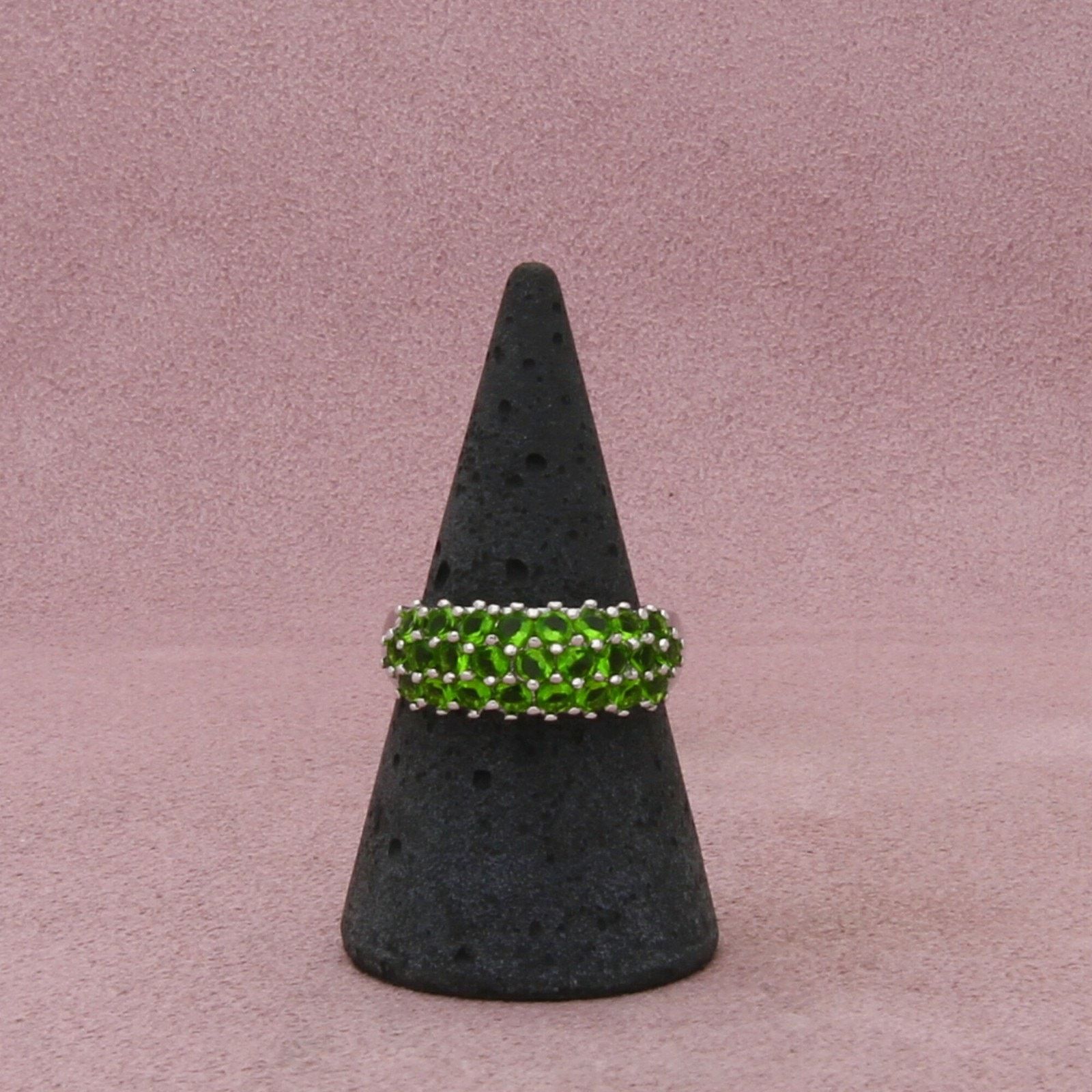 Sterling Silver sterling silver pave green cz ring size 7.75 Size ONE SIZE - 1 Thumbnail
