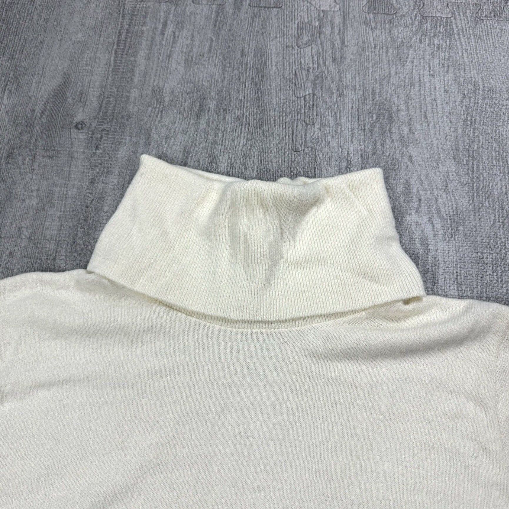 Vintage VINTAGE Kenneth Too! 1970s Turtleneck Sweater Women XL Ivory Acrylic Knit Retro Boho 70s Fashion Size XL / US 12-14 / IT 48-50 - 2 Thumbnail