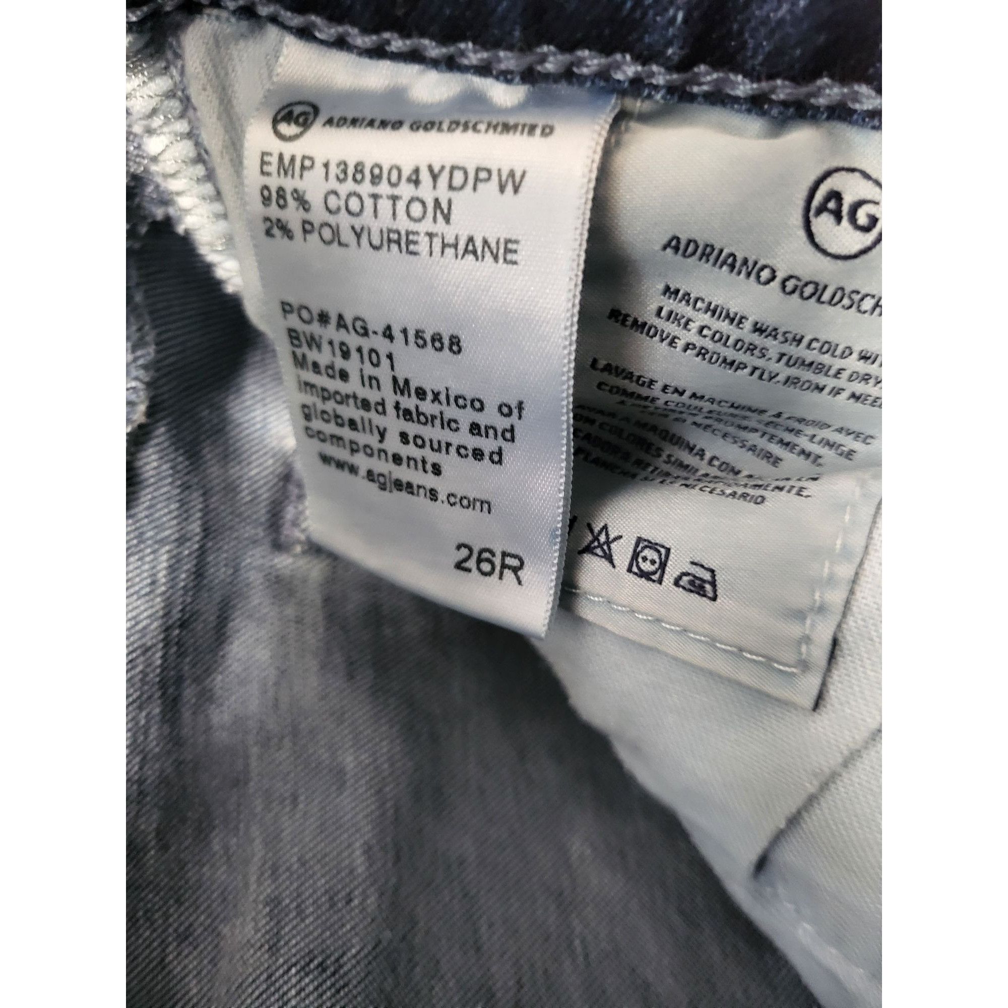 AG Adriano Goldschmied AG Adriano Goldschmied Capri Jeans Women Sz 26R Blue Denim T Size 26" / US 2 / IT 38 - 6 Thumbnail