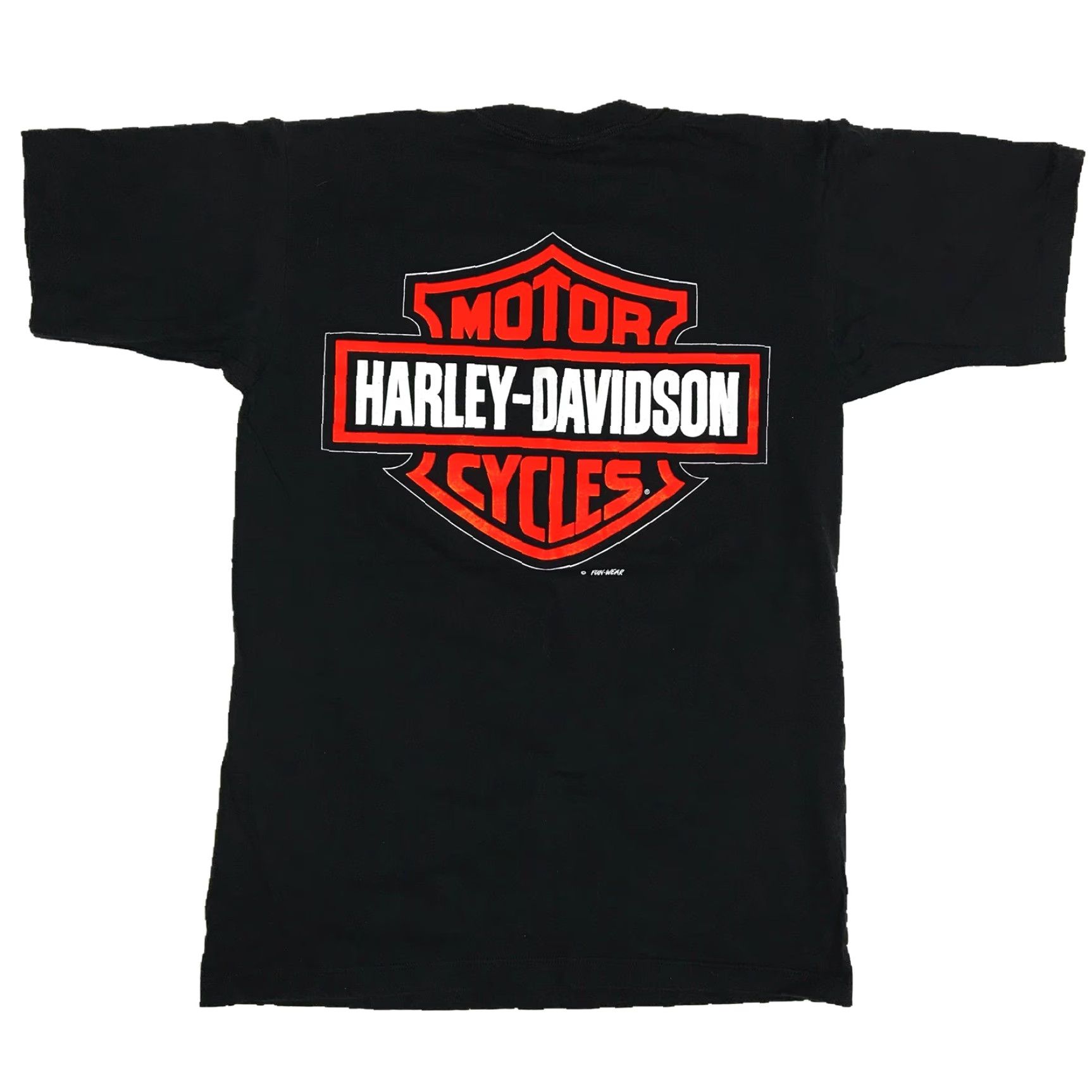 Harley Davidson VINTAGE Harley Davidson Off The Scale T Shirt Mens M Black Cotton Crew Neck Short Sleeve Graphic Tee 80s 90s USA Fun Wear Size US M / EU 48-50 / 2 - 3 Thumbnail