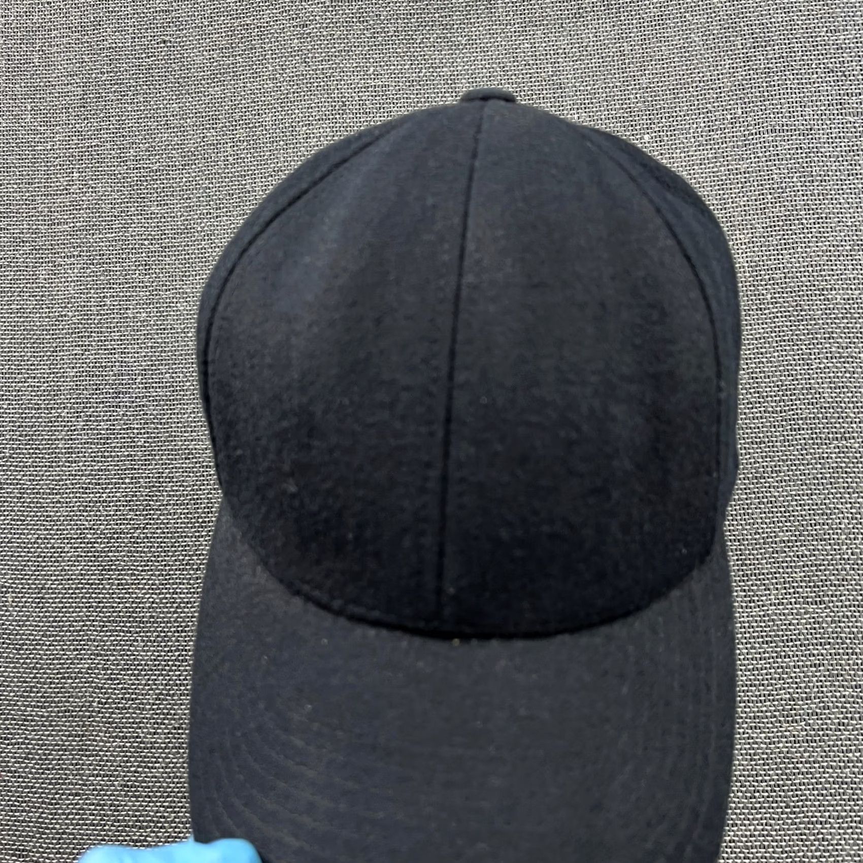 Vintage Varsity Headwear Cap Hat XL Wool Unisex Adults Baseball Cap Vitale Barberis Canonico Pattern Solid Black Size ONE SIZE - 3 Thumbnail