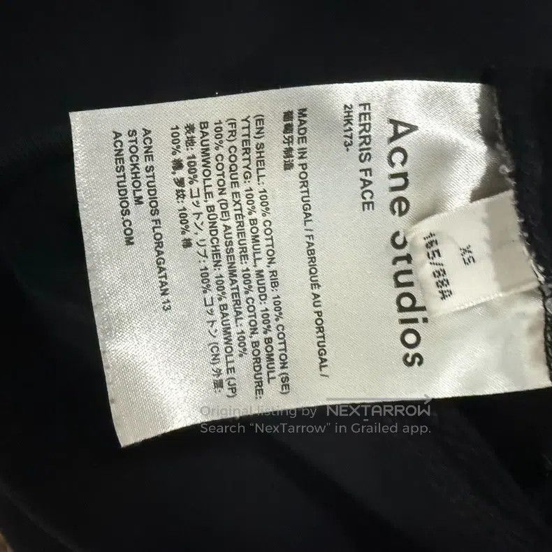 Acne Studios Acne Studios Black sweatshirt with expression embroidery Size US XS / EU 42 / 0 - 4 Thumbnail