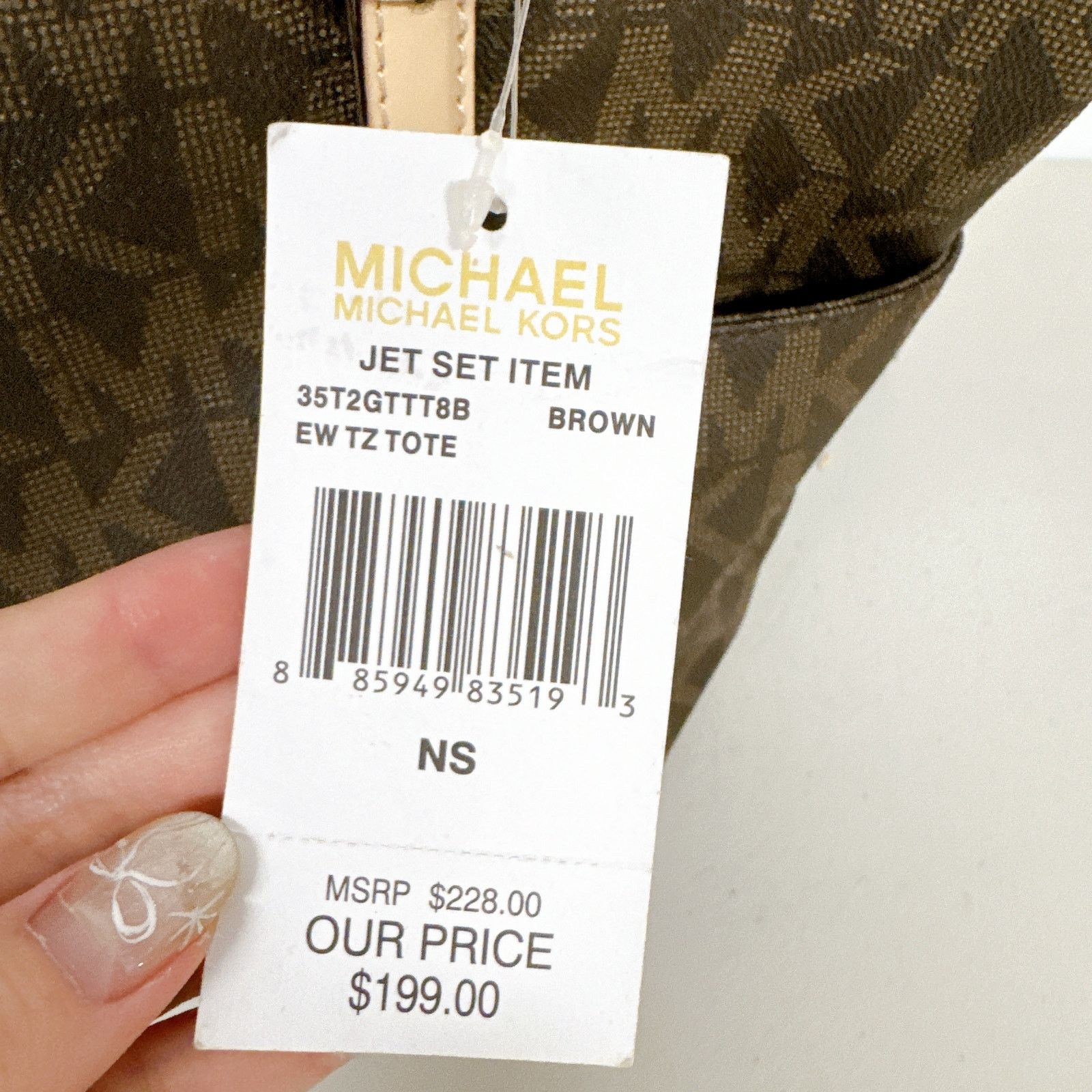 Michael Kors Michael Kors 35T2GTTT8B Jet Set East West Top Zip Tote Bag Size ONE SIZE - 7 Thumbnail
