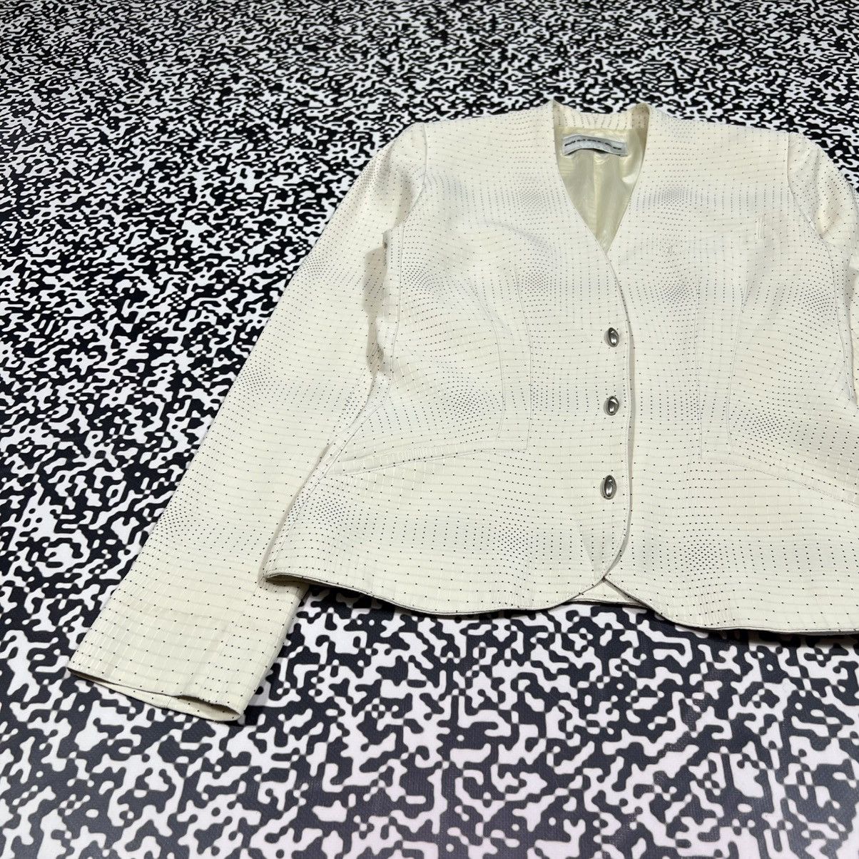 Mugler Vintage Y2K MUGLER Mini Dot Pattern Luxury Classic Blazer Size M / US 6-8 / IT 42-44 - 10 Thumbnail