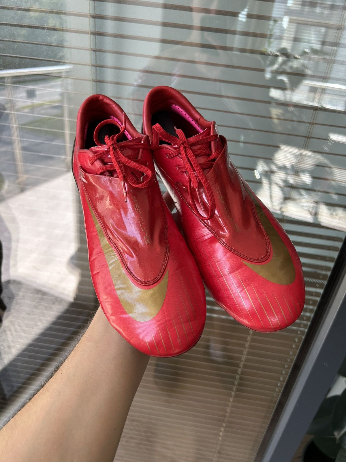 Nike Vintage Nike Mercurial Vapor IV 4 Red Ronaldo cr7 vintage cleats Grailed