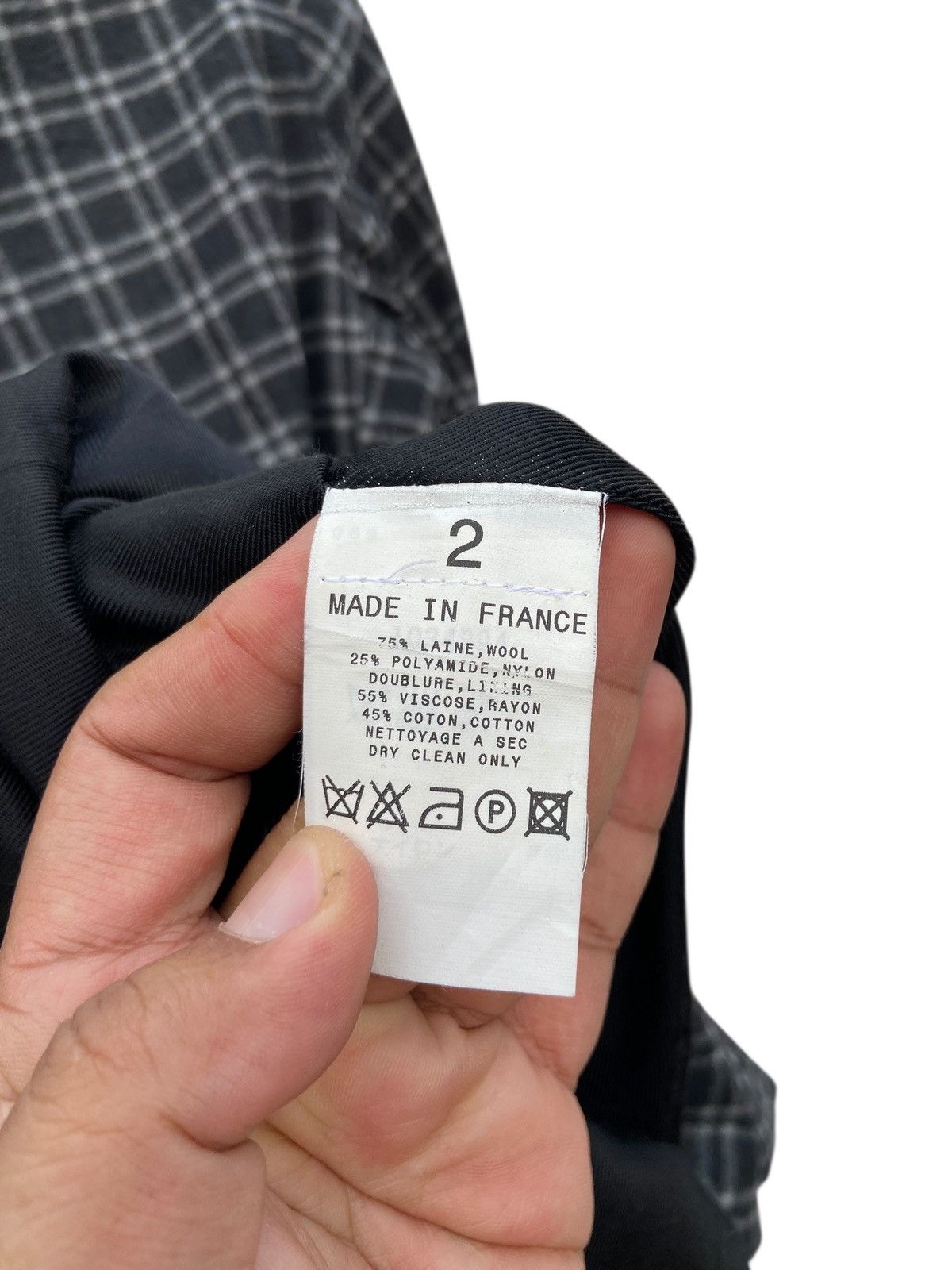agnes b. Agnes B. Paris Vintage 90s Plaid Longline Zip-Up Coat Size M / US 6-8 / IT 42-44 - 4 Thumbnail