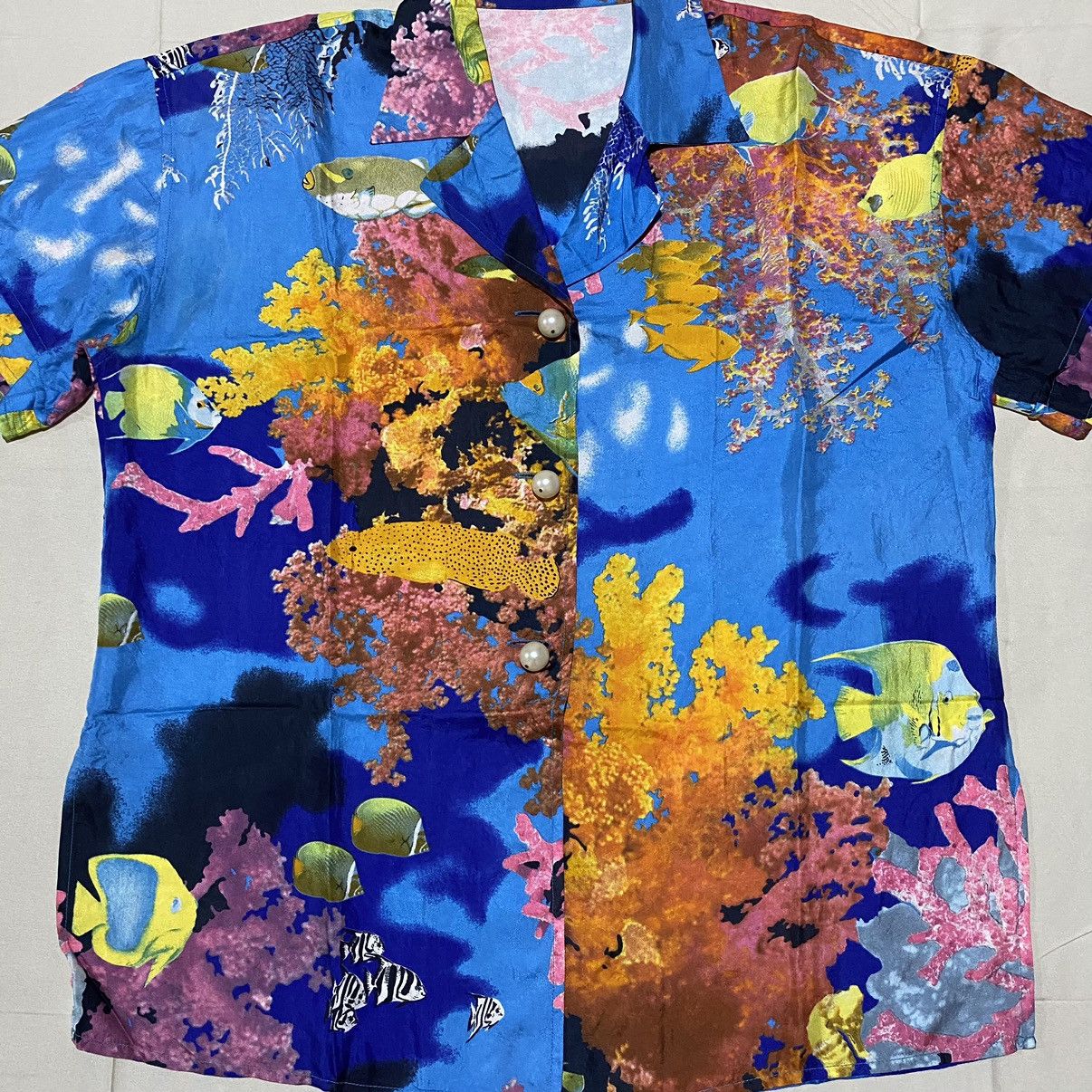 Christian Dior Monsieur Vintage Christian Dior Multicolour Silk Blouse Size L / US 10 / IT 46 - 2 Thumbnail