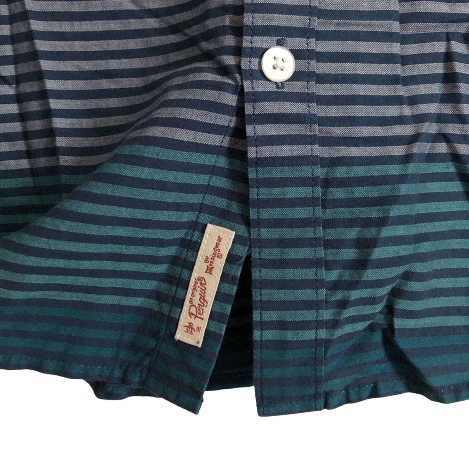 Original Penguin Original Penguin Heritage Slim Blue Stripe Button Down Shirt Size US XL / EU 56 / 4 - 5 Thumbnail