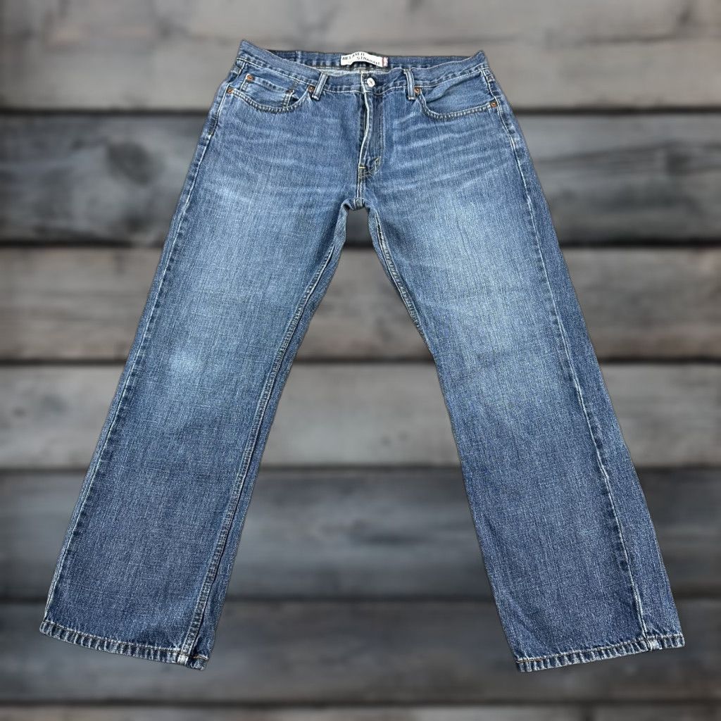 Levi's Levi's 559 Jeans Men 36x30 Blue Straight Relaxed Fit Medium Wash Denim Cotton 559 Modern Distressed Straight Leg Jeans Mens Size US 36 / EU 52 - 1 Thumbnail