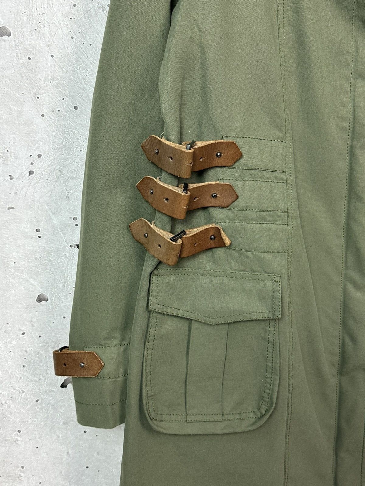 Vintage Benedetta Novi Leather Belts Khaki Made in Italy Jacket Size M / US 6-8 / IT 42-44 - 6 Thumbnail