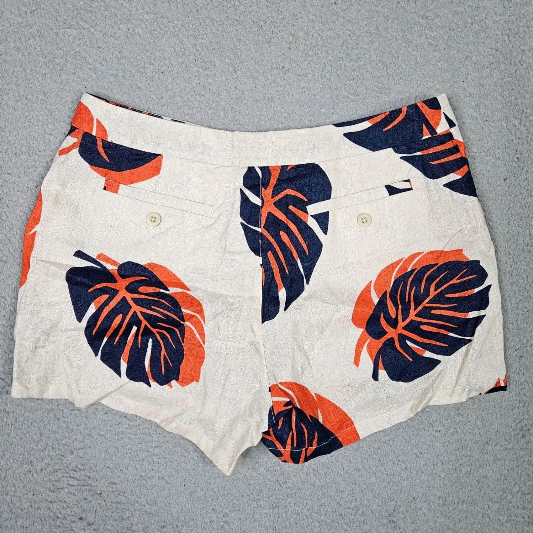 Lucky Brand Lucky Brand Women’s Linen Leaf Printed Casual Shorts 100% Linen Size 6 Multicolor Autumn Spring Summer Winter Womens Size 28" / US 6 / IT 42 - 5 Thumbnail