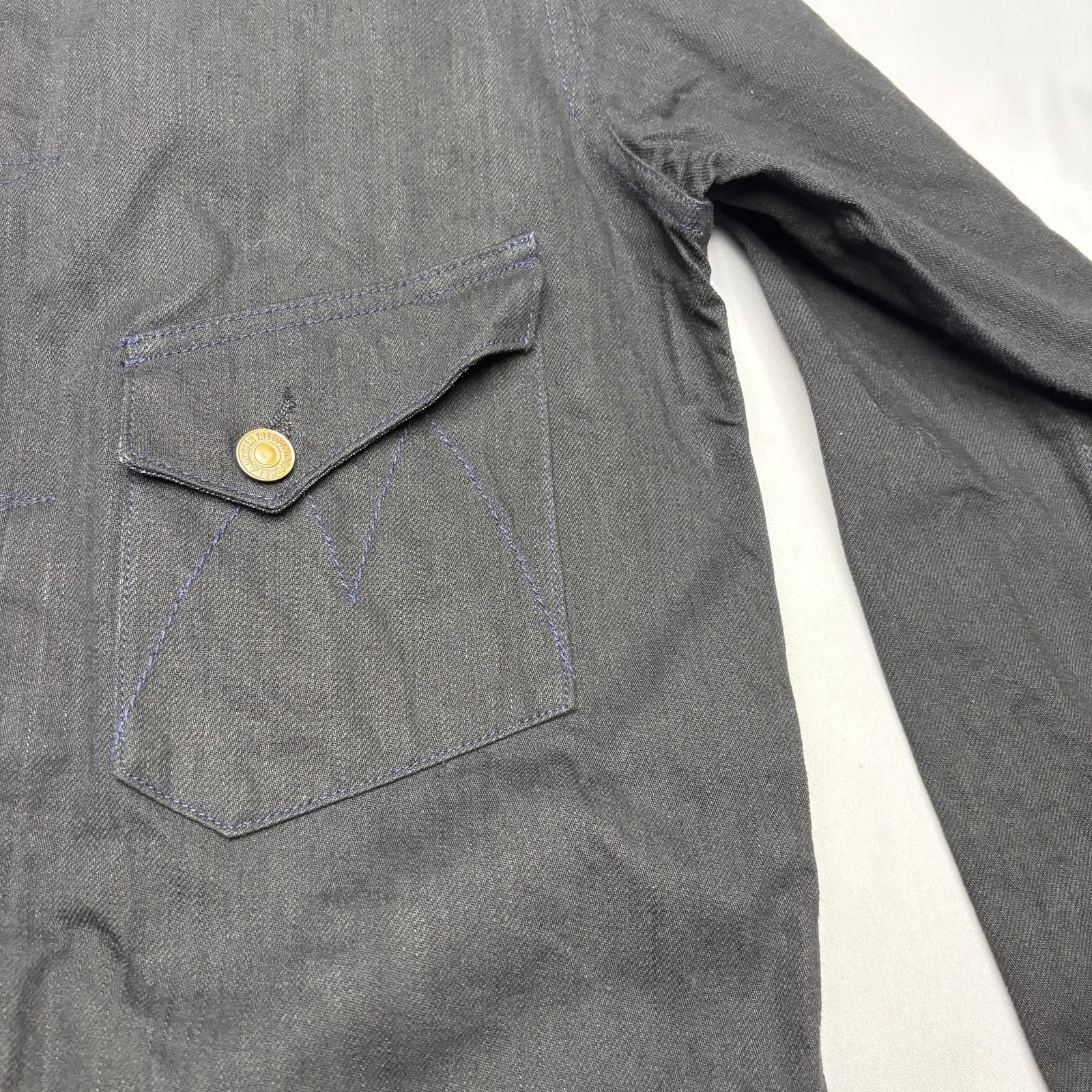 Mister Freedom × Sugar Cane Mister Freedom Sugar Cane Ranch Blouse Black Denim Jacket 44 Size US L / EU 52-54 / 3 - 12 Thumbnail