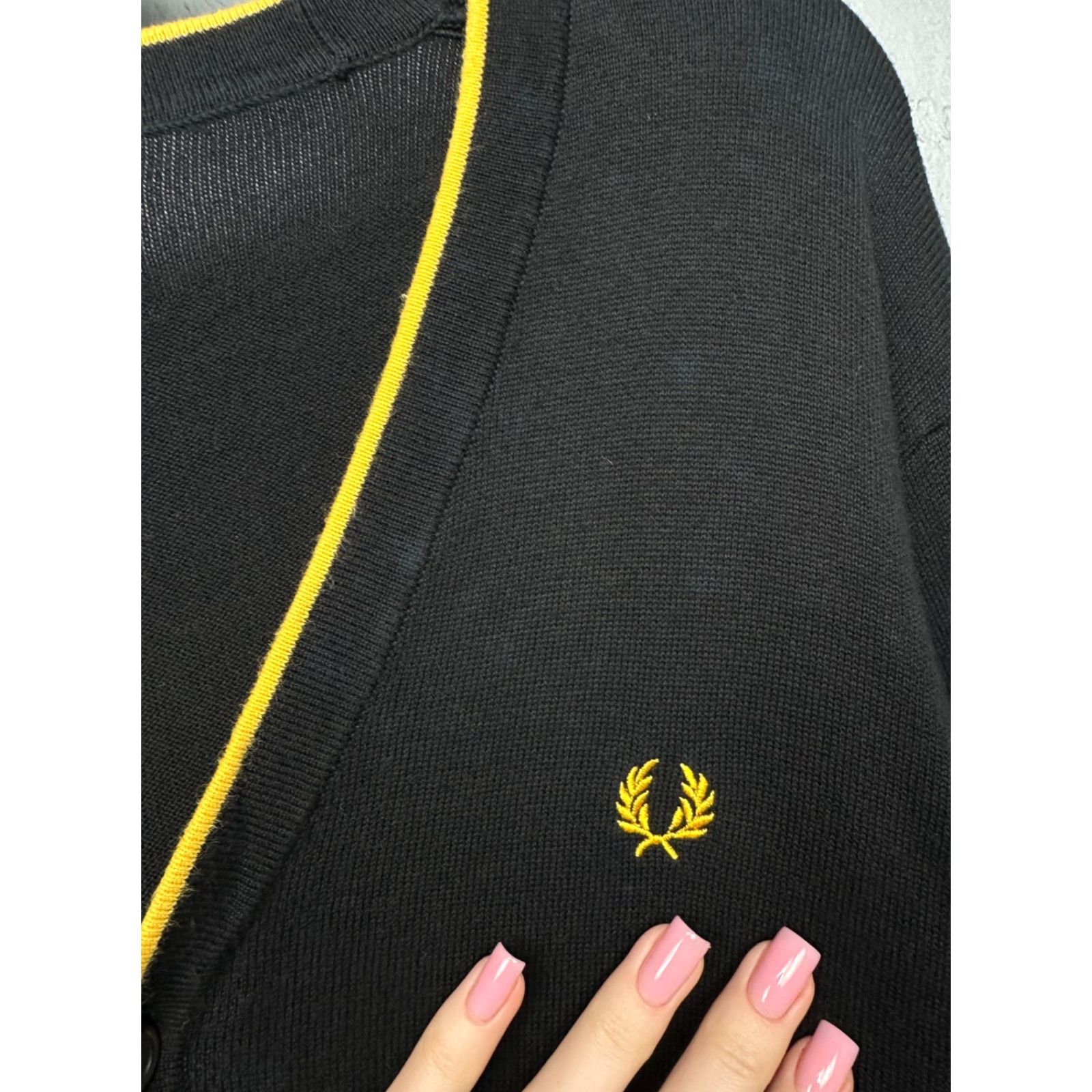Fred Perry Fred Perry Vintage Cardigan Sweater Mens M Black Cotton Logo Shirt Size US M / EU 48-50 / 2 - 3 Thumbnail