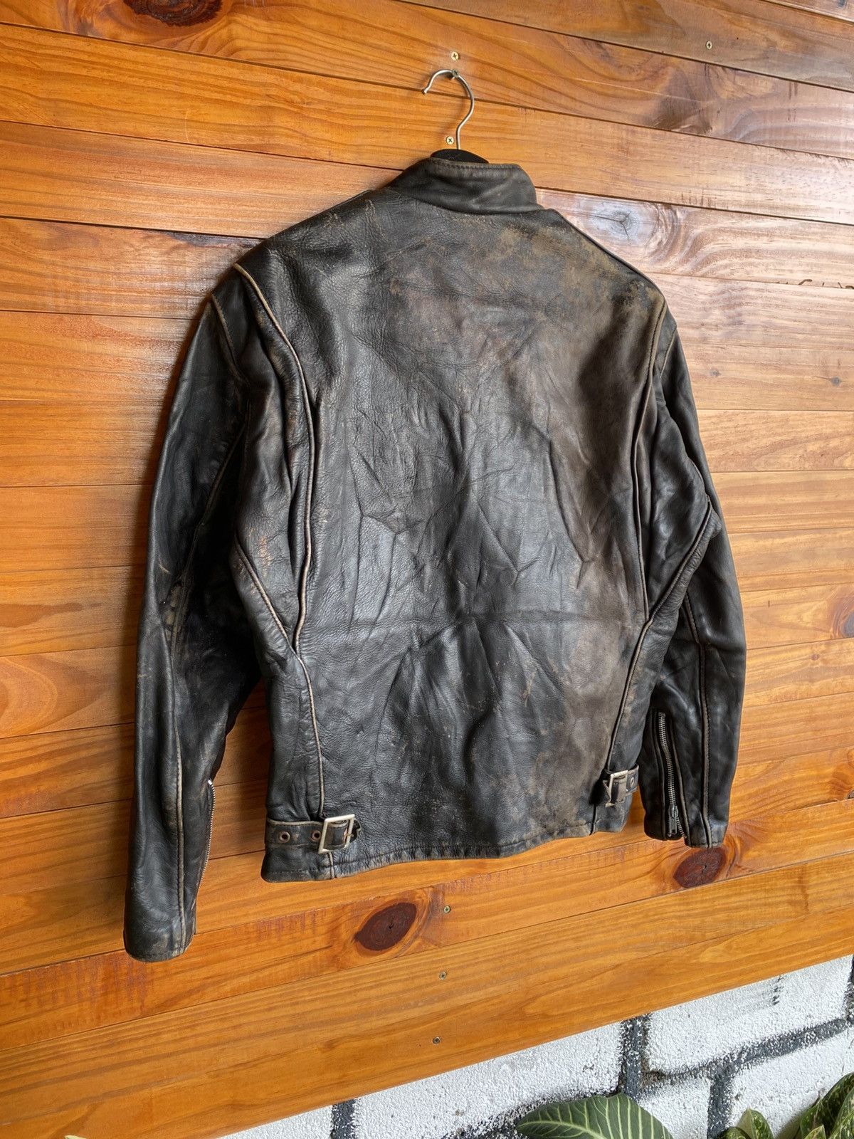 Vintage Vintage Café Racer Motorcycle Leather Jacket Distressed Size US M / EU 48-50 / 2 - 13 Thumbnail