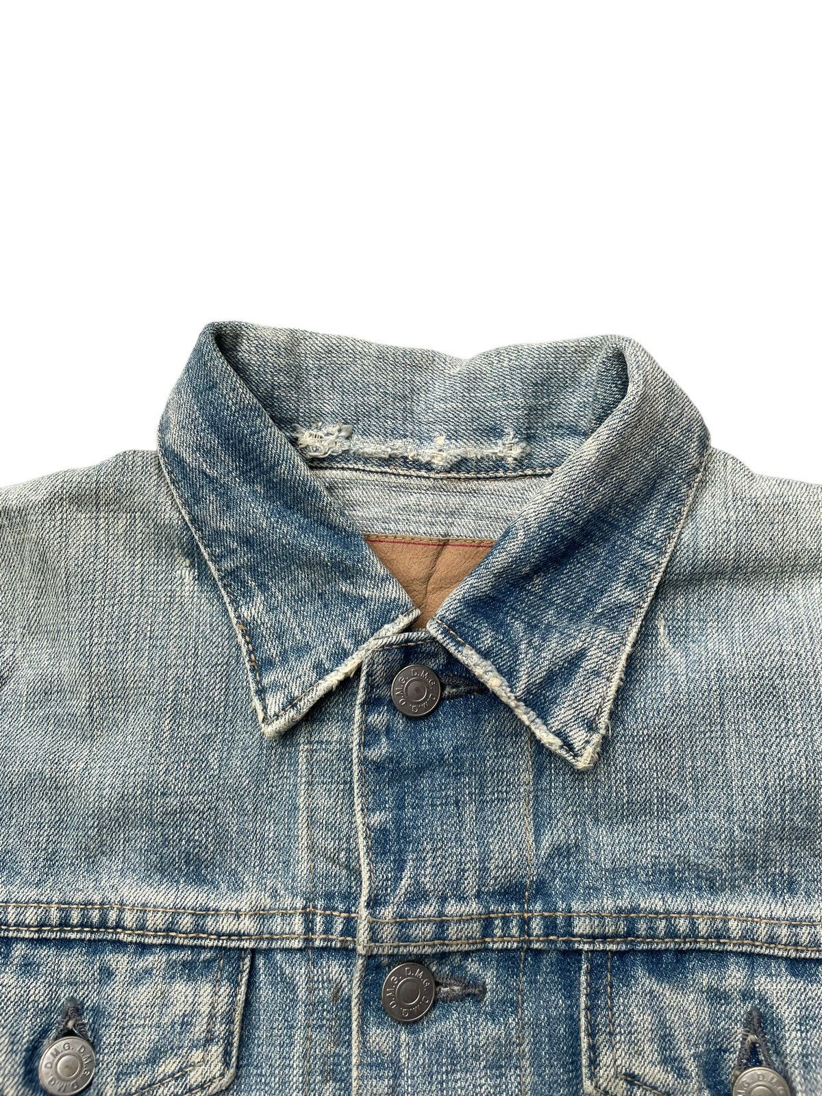 Japanese Brand Vintage DMG Denim Distressed Jacket Size S / US 4 / IT 40 - 5 Thumbnail