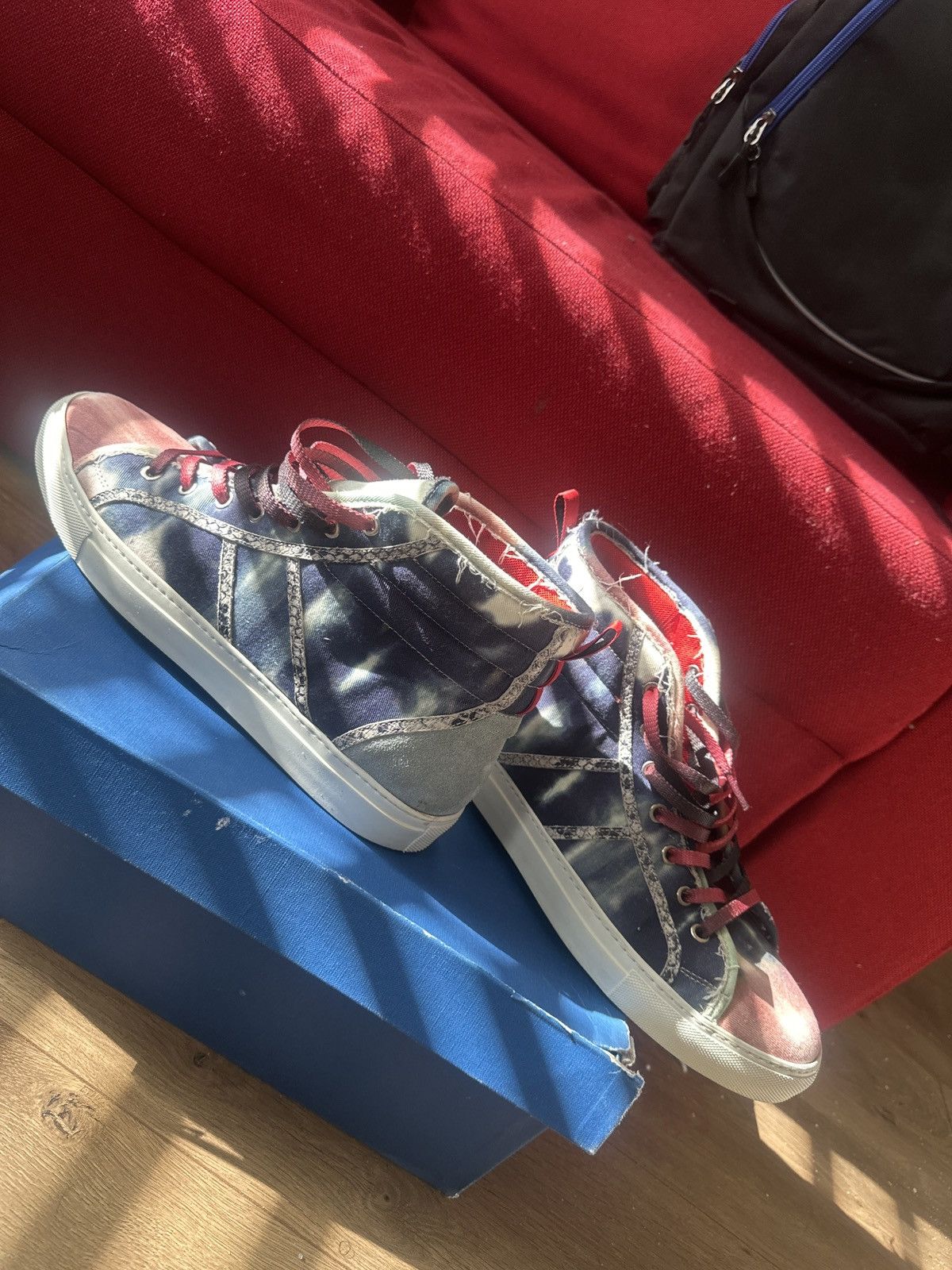 MSGM MSGM Canvas High Top Sneakers Size US 10 / EU 43 - 1 Thumbnail