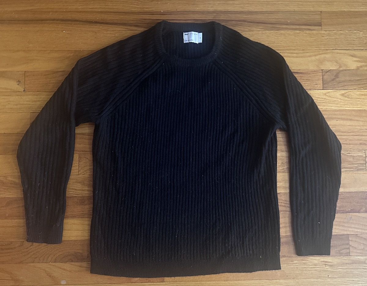 Asos Black Ribbed Crew.Neck Sweater Size US M / EU 48-50 / 2 - 1 Thumbnail