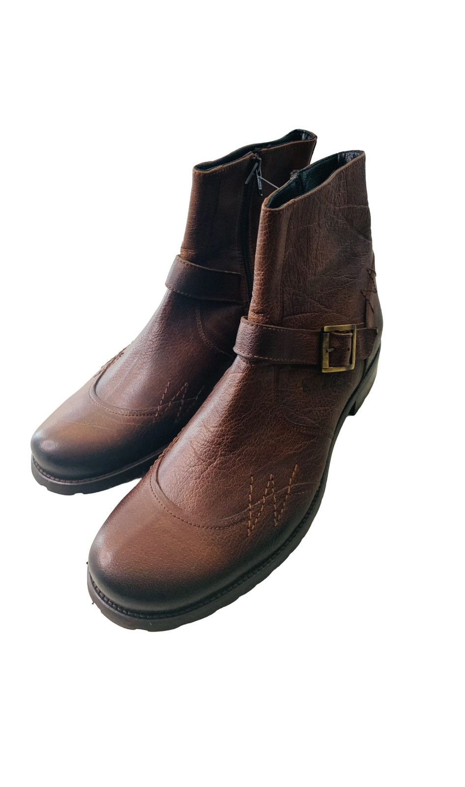 Vintage Brown leather boots with classic touch Size US 10 / EU 43 - 1 Thumbnail