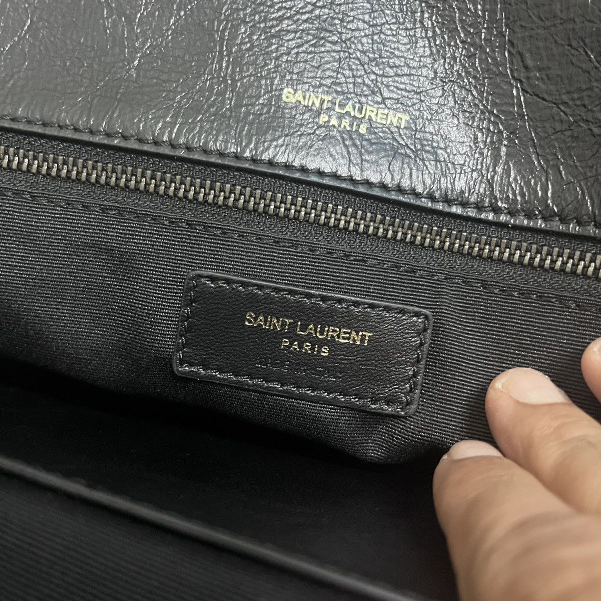 Saint Laurent Paris Authentic Yvest Saint Lauren Niki Chain Leather Shoulder Bag Size ONE SIZE - 8 Thumbnail