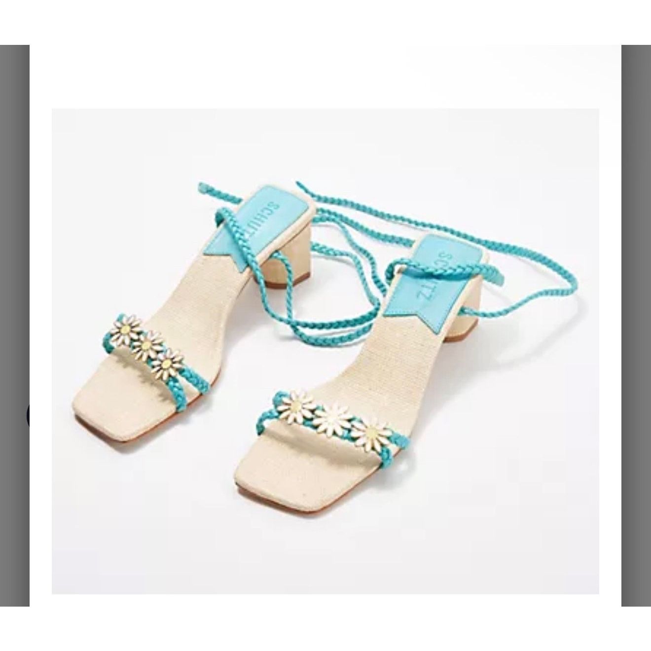 SCHUTZ Schutz Floral Mid Heel Sandals - Hina river acqua sz 8 Size US 8 / IT 38 - 1 Thumbnail