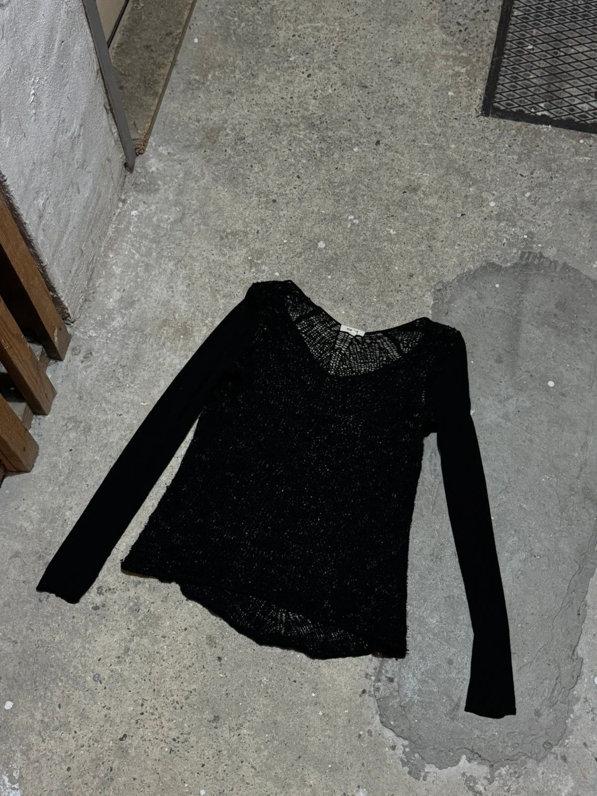 Helmut Lang Helmut lang knit transparent wool blend Size S / US 4 / IT 40 - 1 Thumbnail