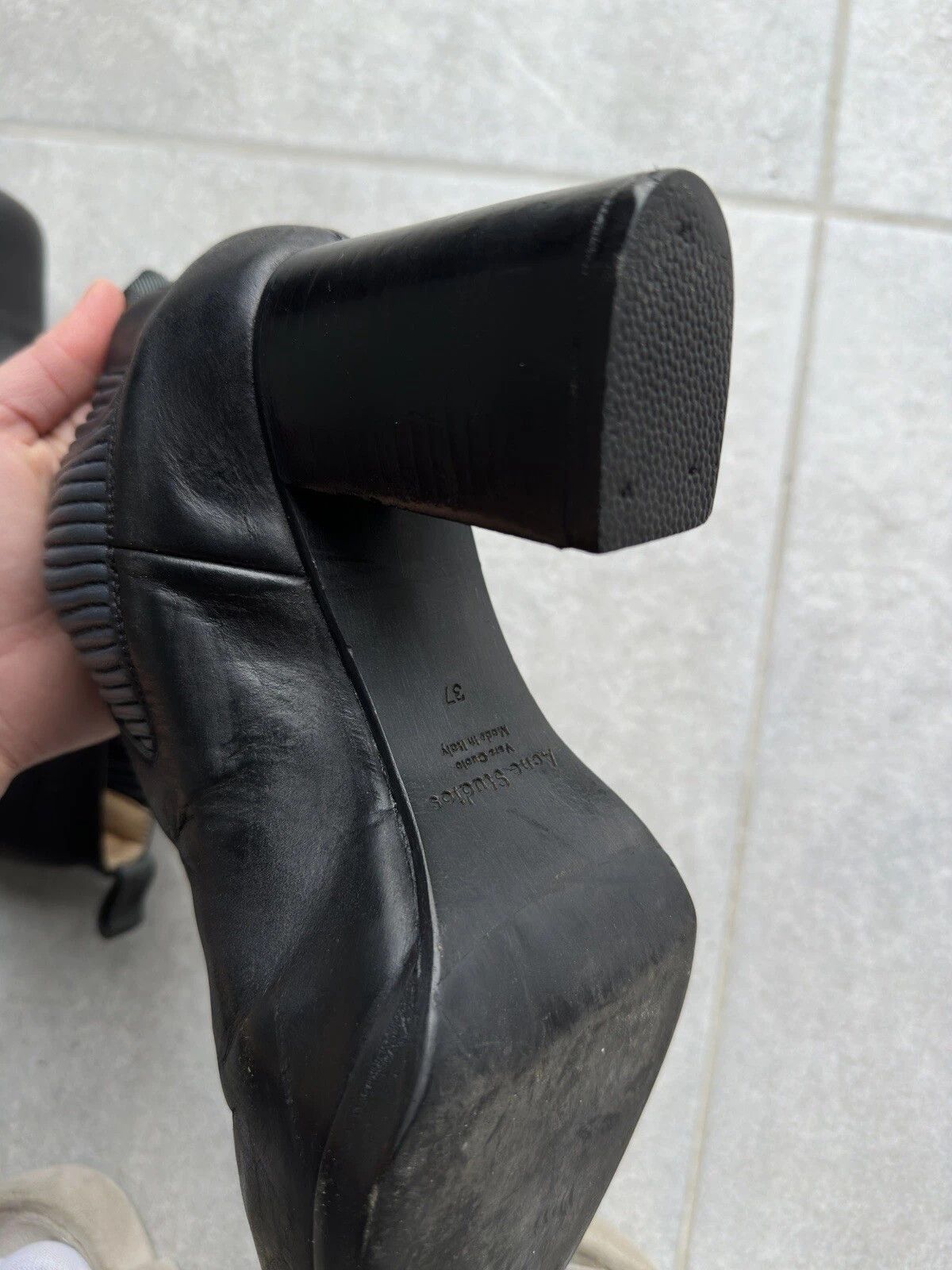 Acne Studios Acne Studios Leather Pump Heel Shoes Platform Boots Womens Size US 7 / IT 37 - 17 Thumbnail