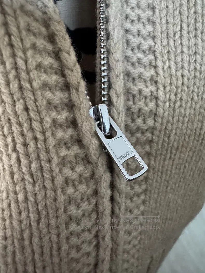 Kenzo Kenzo Open Zip-Up Sweater, Wool Size US XL / EU 56 / 4 - 6 Thumbnail