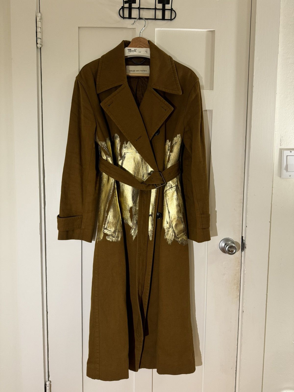 Dries Van Noten Dries Van Noten FW23 Ronas Hand Painted Foul Trench Coat Size M / US 6-8 / IT 42-44 - 1 Thumbnail