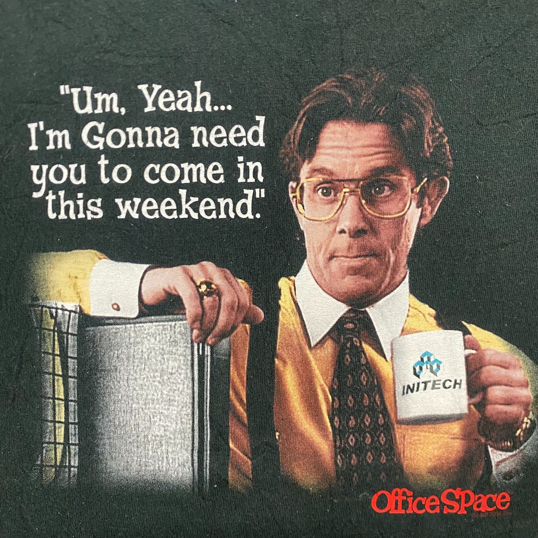 Hanes Vintage 2004 Office Space T-Shirt Funny Movie Film Quote Size US M / EU 48-50 / 2 - 2 Thumbnail