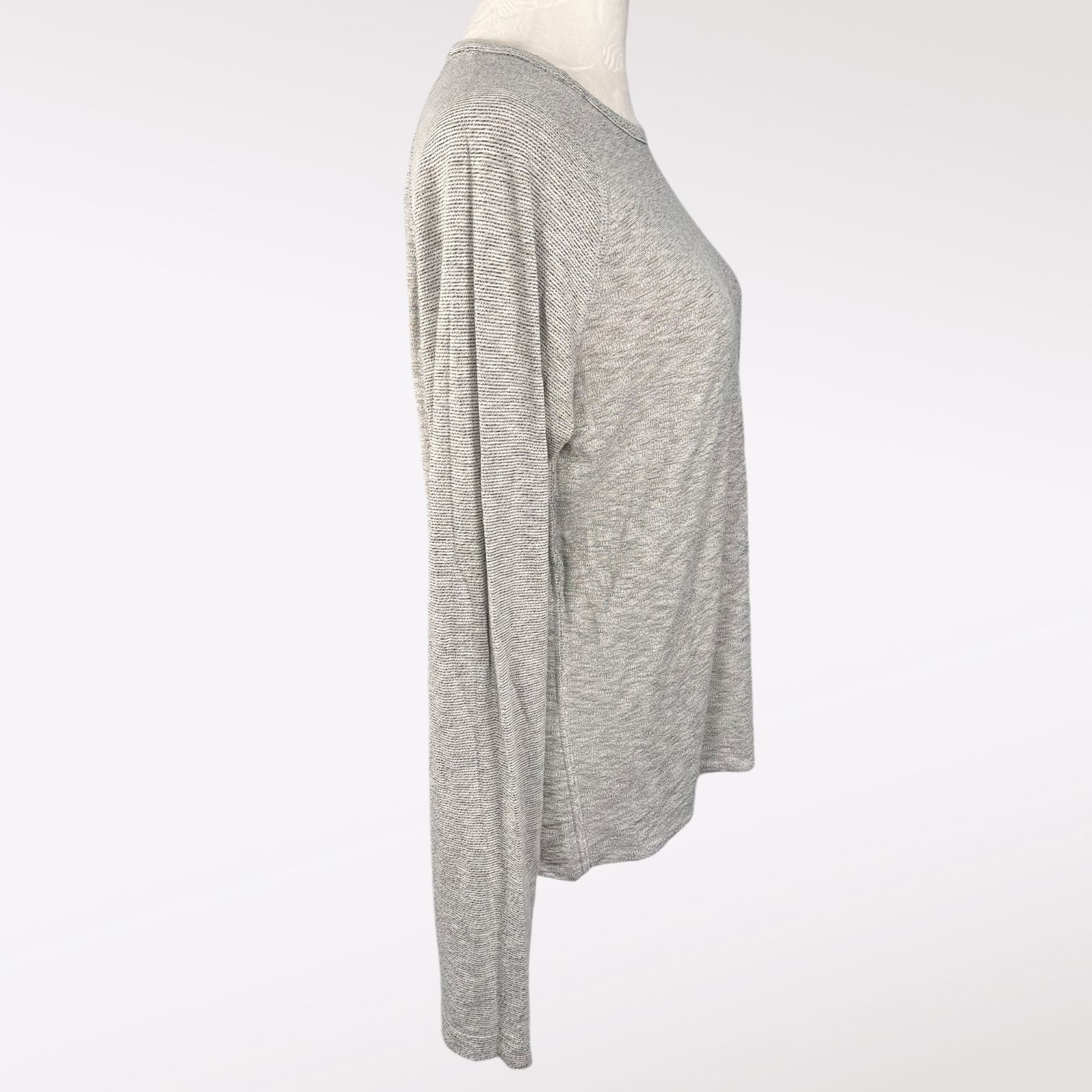 Designer Billy Reid Long Sleeve Top Crew Neck Cotton Blend Small Size S / US 4 / IT 40 - 6 Thumbnail