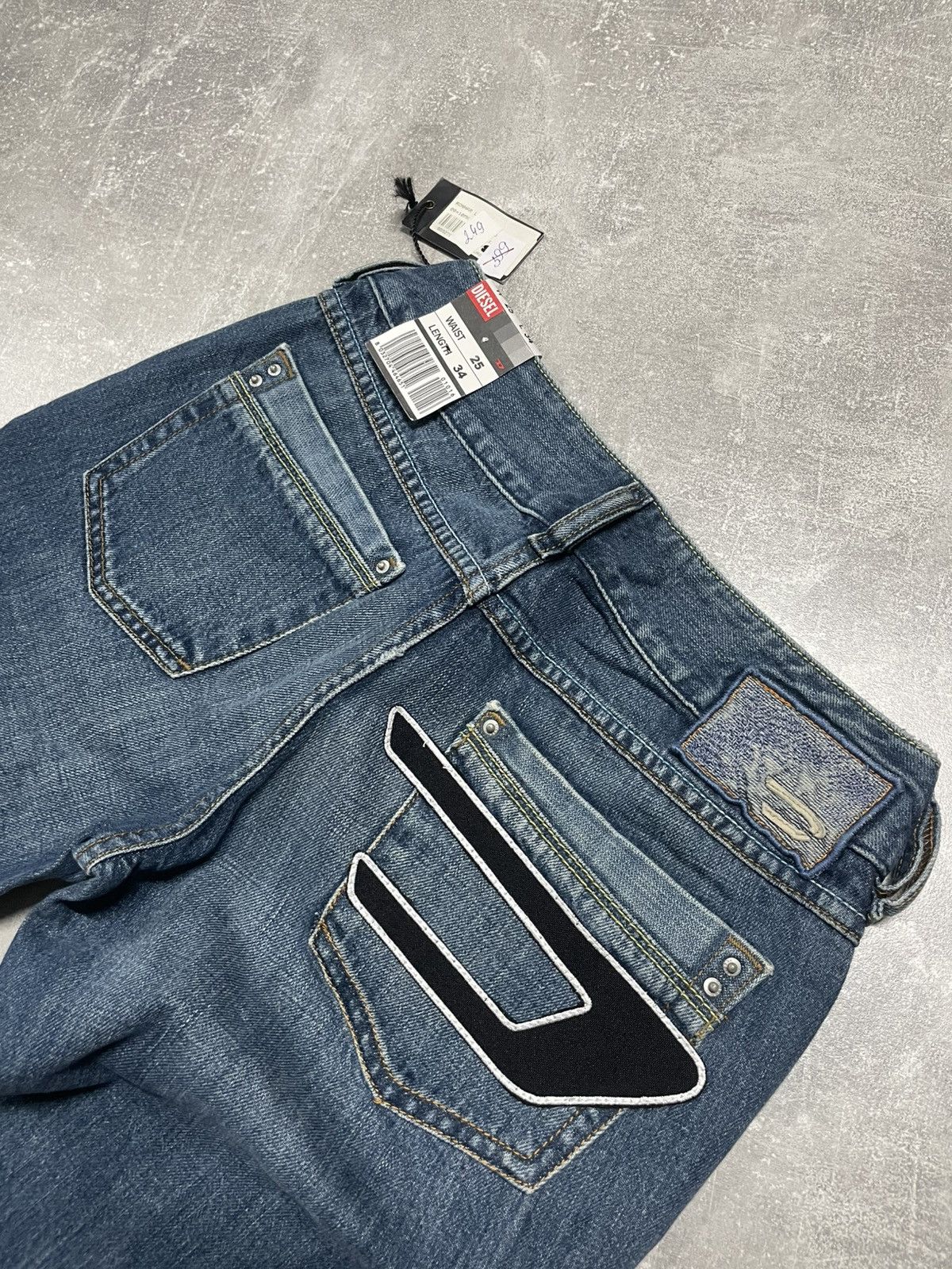 Diesel Vintage Diesel Flap Waist Flare Bootcut Jeans big desert Size 25" / US 0 / IT 36 - 2 Thumbnail