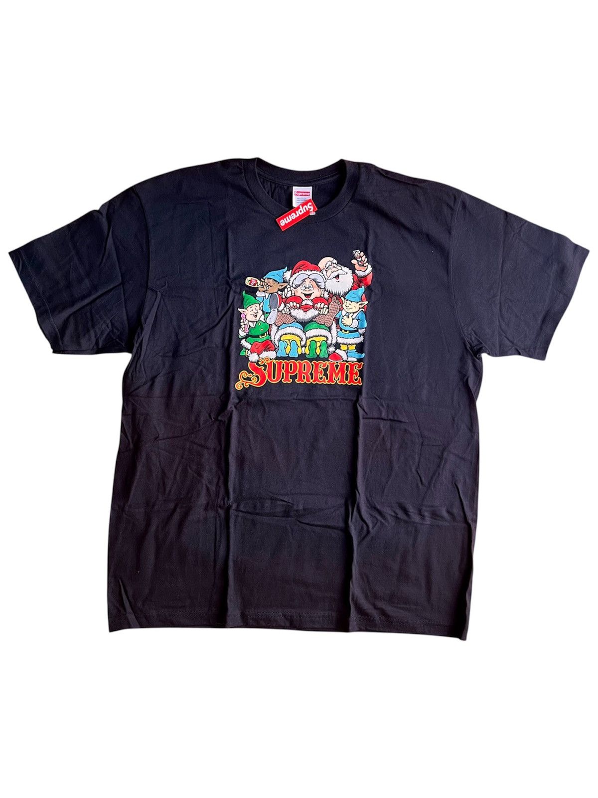 Supreme XL - Supreme Naughty Tee black santa tshirt Dwarfs holiday Size US XL / EU 56 / 4 - 2 Thumbnail