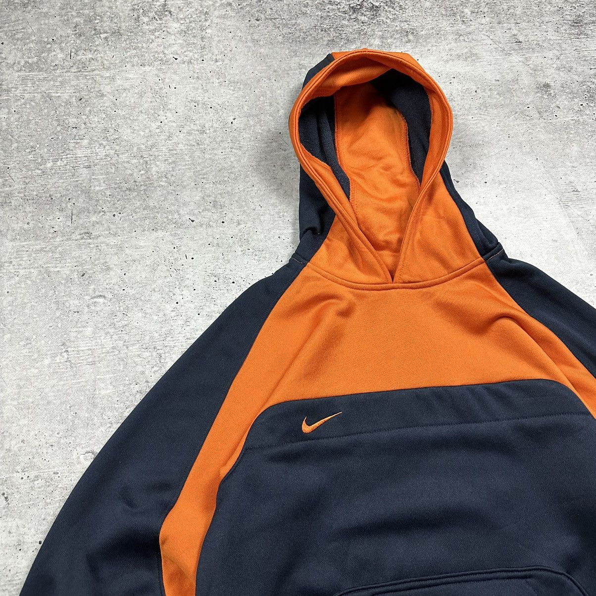 Nike Vintage Nike Hoodie Swoosh Logo Orange Navy Men’s Size S Size US S / EU 44-46 / 1 - 2 Thumbnail