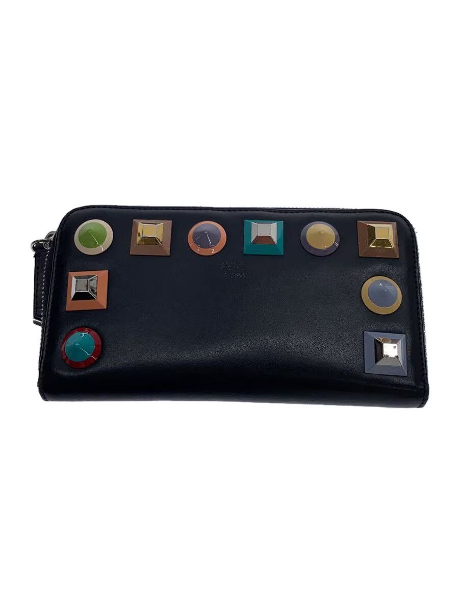 Fendi Fendi Leather Studs Long Wallet Black Size ONE SIZE - 1 Thumbnail