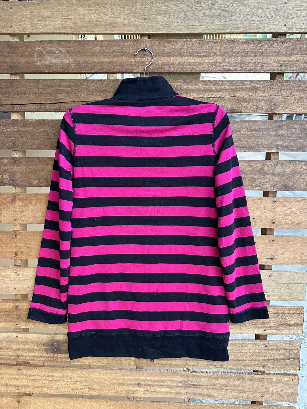 Sonia Rykiel Sonia Rykiel Black Pink Stripe Zip Up Reversible Sweater Size S / US 4 / IT 40 - 2 Thumbnail