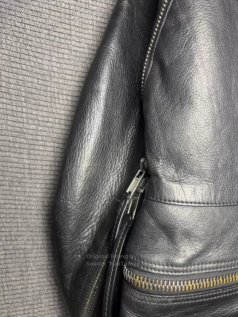 Rick Owens Rick Owens Calf Grain Cowhide Double Zip Ribbon Backpack S Size ONE SIZE - 6 Thumbnail