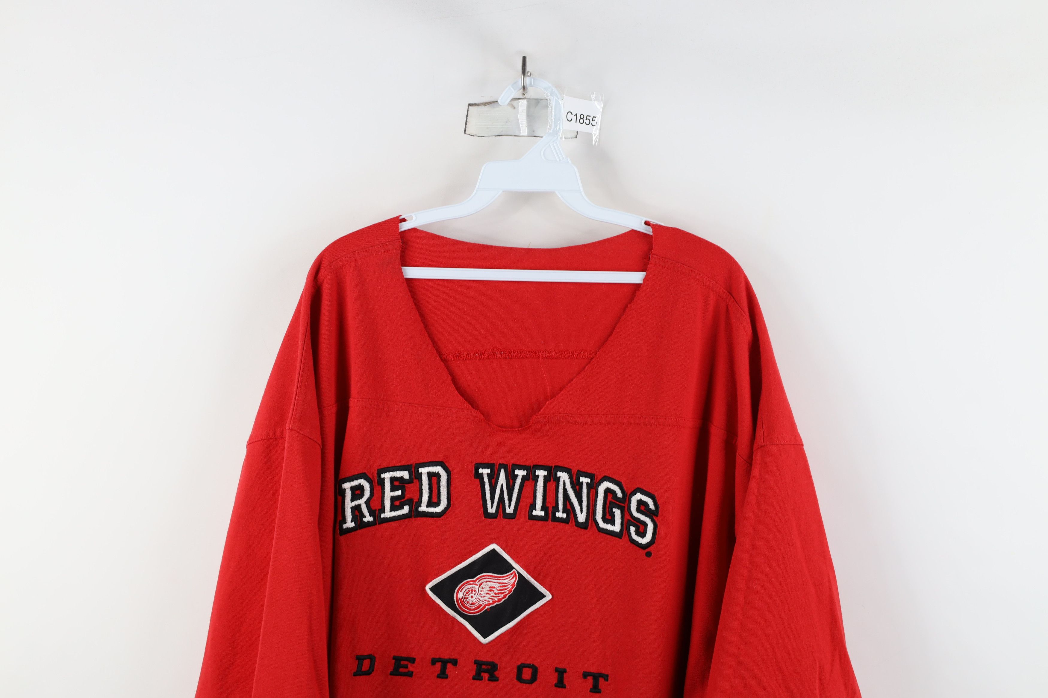 Vintage Vintage 90s Cut Off Detroit Red Wings Hockey Jersey T-Shirt Size US XXL / EU 58 / 5 - 2 Thumbnail