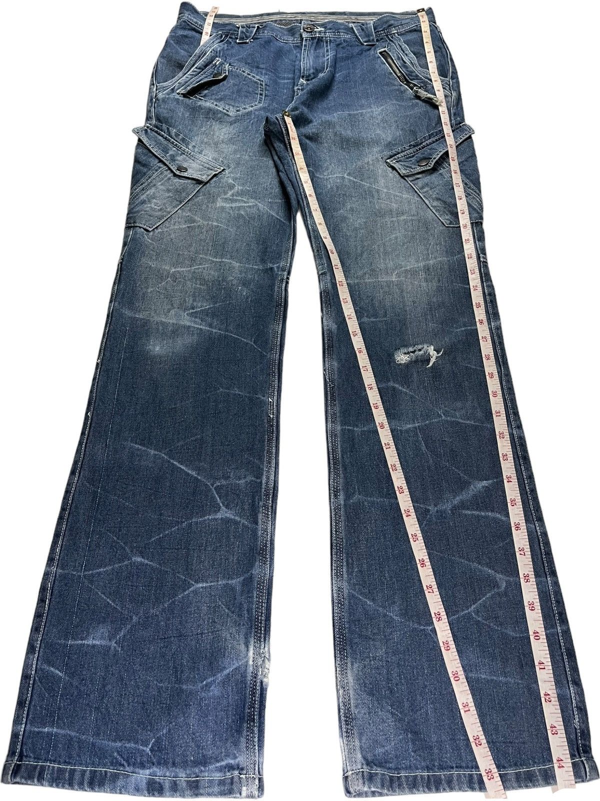 Japanese Brand Vintage Japanese Brand Tactical Cargo Loose Jeans Size US 34 / EU 50 - 11 Thumbnail