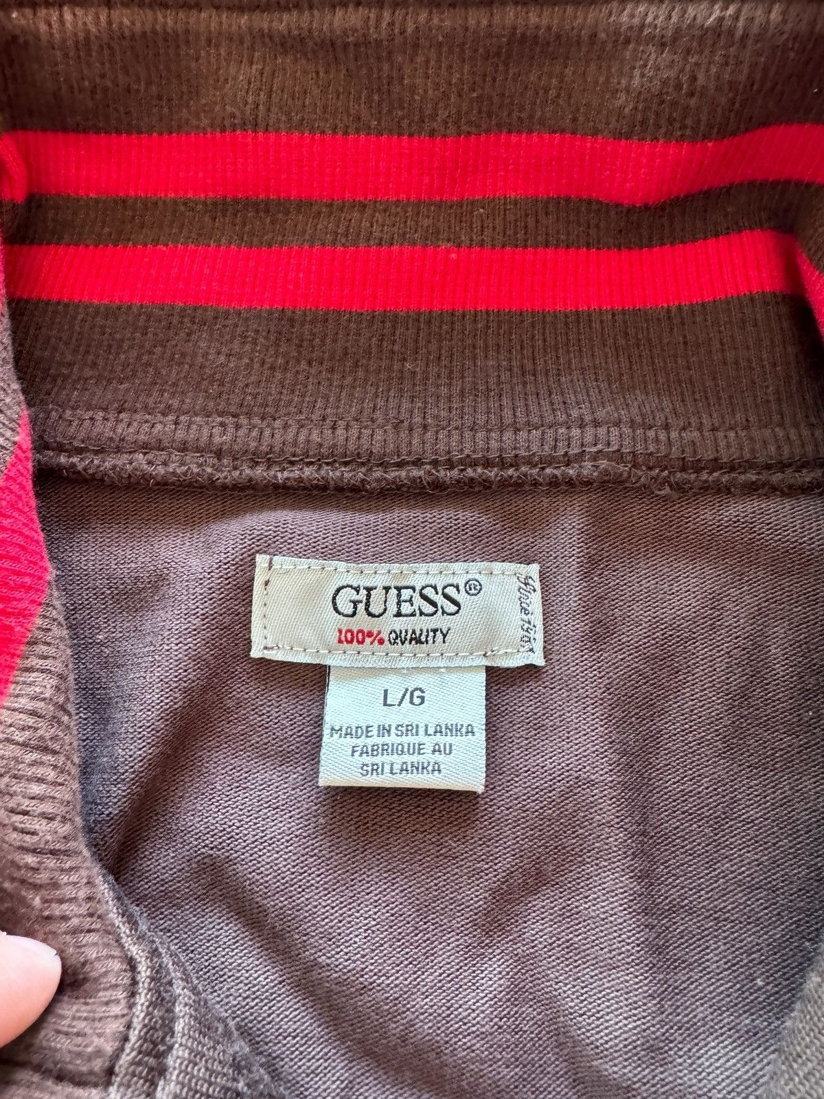 Guess Guess Mocha Brown Zip Up Embroidered Authentic Jacket Size L / US 10 / IT 46 - 3 Thumbnail